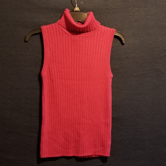 Chadwick's Sleeveless Turtleneck Sweater Top - Picture 1 of 5